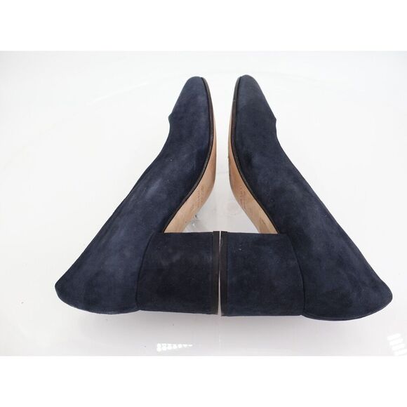 Cordani Gracie Pump Women Size 37 6.5 / 7 Blue Suede Slip On Block Heel Career - Picture 6 of 9